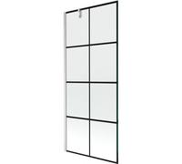 Mexen Next paroi de baignoire 1-volet 80 x 150 cm, grille noire, nickel brossé - 895-080-000-00-77-97 48016 5905315317490