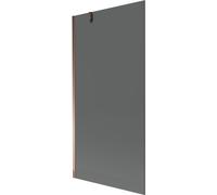 Mexen Paroi de baignoire Next 1 vantail 90 x 150 cm verre 6 mm Graphite / Rose