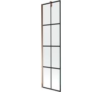 Mexen Paroi de baignoire Next 1 vantail 50 x 150 cm, grille noire, or rose