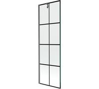 Mexen Next paroi de baignoire à 1 volet 60 x 150 cm, grille noire, gris canon brossé - 895-060-000-00-77-66 47489 5905315317353