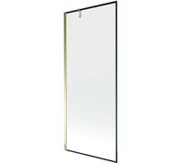 Mexen Next paroi de douche à 1 panneau 80 x 150 cm, cadre noir, doré - 895-080-000-00-70-50 20320 5905315135896