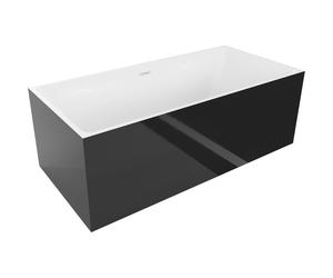 Mexen Nita baignoire autoportante 170 x 80 cm, blanc/noir, trop-plein blanc - 52091708075-20 45887 5905315380029