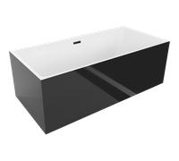 Mexen Nita baignoire autoportante 170 x 80 cm, blanche/noire, trop-plein noir - 52091708075-70 45895 5905315380081