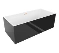 Mexen Nita baignoire autoportante 170 x 80 cm, blanche/noire, trop-plein or rose - 52091708075-60 45891 5905315380050