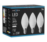 Mexen Nova 3x Ampoule LED E14, C37, 3W, Neutre - 4000K, 315 lm - L102-E14-0340-01x03 95586 5907931014623