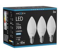 Mexen Nova 3x Ampoule LED E14, C37, 7W, Froid - 6500K, 735 lm - L102-E14-0765-01x03 95603 5907931014753