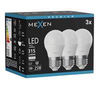 Mexen Nova 3x ampoule LED E27, G45, 3W, Neutre - 4000K, 315 lm - L101-E27-0340-01x03 95516 5907931014357
