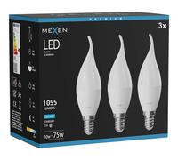 Mexen Nova 3x Ampoule LED flamme E14, C37, 10W, Froid - 6500K, 1055 lm - L106-E14-1065-01x03 95733 5907931015293