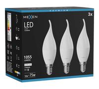 Mexen Nova 3x Ampoule LED flamme E14, C37, 10W, Neutre - 4000K, 1055 lm - L106-E14-1040-01x03 95732 5907931015286