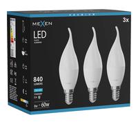 Mexen Nova 3x Ampoule LED flamme E14, C37, 8W, Froid - 6500K, 840 lm - L106-E14-0865-01x03 95730 5907931015262