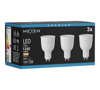 Mexen Nova 3x Ampoule LED GU10, 12W, Chaude - 3000K, 1260 lm - L108-GU10-1230-01x03 95767 5907931015545