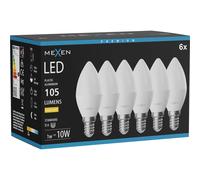 Mexen Nova 6x Ampoule LED E14, C37, 1W, Chaude - 3000K, 105 lm - L102-E14-0130-01x06 95613 5907931018614