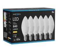 Mexen Nova 6x Ampoule LED E14, C37, 8W, Chaude - 3000K, 840 lm - L102-E14-0830-01x06 95635 5907931018799