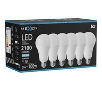 Mexen Nova 6x Ampoule LED E27, A70, 20W, Froid - 6500K, 2100 lm - L100-E27-2065-01x06 95448 5907931018034