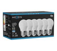 Mexen Nova 6x Ampoule LED E27, G45, 3W, Froid - 6500K, 315 lm - L101-E27-0365-01x06 95555 5907931018393