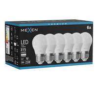 Mexen Nova 6x Ampoule LED E27, G45, 3W, Neutre - 4000K, 315 lm - L101-E27-0340-01x06 95554 5907931018386