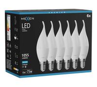 Mexen Nova 6x Ampoule LED flamme E14, C37, 10W, Froid - 6500K, 1055 lm - L106-E14-1065-01x06 95742 5907931019321