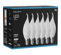 Mexen Nova 6x Ampoule LED flamme E14, C37, 10W, Neutre - 4000K, 1055 lm - L106-E14-1040-01x06 95741 5907931019314