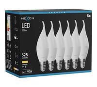 Mexen Nova 6x Ampoule LED flamme E14, C37, 5W, Chaude - 3000K, 525 lm - L106-E14-0530-01x06 95734 5907931019246