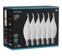 Mexen Nova 6x Ampoule LED flamme E14, C37, 5W, Froide - 6500K, 525 lm - L106-E14-0565-01x06 95736 5907931019260