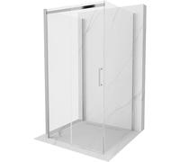 Mexen Omega-3S cabine de douche 3 parois, coulissante 100 x 100 cm, transparent, chrome - 825-100-100-01-00-3S 4232 5905315000033