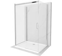 Mexen Omega-3S cabine de douche à 3 parois, coulissante 140x90 cm, transparente, chromée + receveur de douche plat 15657 5905315011145