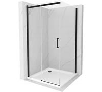 Paroi de douche OMEGA 100x100cm verre clair, cadre noir
