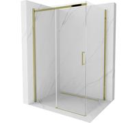 Mexen Omega cabine de douche coulissante 100 x 70 cm, transparente, dorée - 825-100-070-50-00 4094 5907709130654