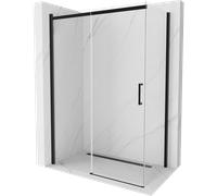 Mexen Omega cabine de douche coulissante 130 x 70 cm, transparente, noire - 825-130-070-70-00 4144 5907709102231