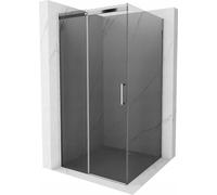 Mexen Omega Cabine de douche extensible 100 x 100 cm, Noir graphite, Chrome - 825-100-100-01-40