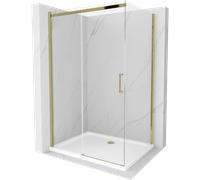Paroi de douche OMEGA 100x70cm verre clair, cadre doré