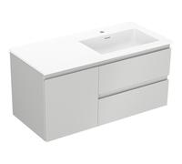 Mexen Orio armoire de salle de bain 100 cm avec lavabo Otis droit, 2T, 1P, gris mat/blanc mat - 91A13-10047-3-BBFFF62-W18P01 85935 5905315775610