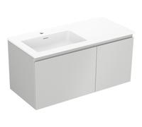 Mexen Orio armoire de salle de bain 100 cm avec lavabo Otis gauche, 1 tiroir, 1 porte, gris mat/blanc mat 85751 5905315773456