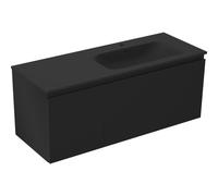 Mexen Orio armoire de salle de bain 120 cm avec lavabo Vela à droite, 1T, 1P, noir mat - 91A13-12047-3-BBFF71-W23P71 85864 5905315774743