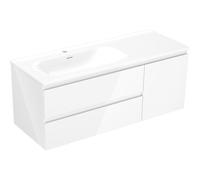 Mexen Orio armoire de salle de bain 120 cm avec lavabo Vela gauche, 2S, 1D, blanc brillant - 91A13-12047-3-BBFFF00-W23L00 85995 5905315776211