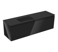 Mexen Orio armoire de salle de bain 160 cm avec lavabo Otis gauche, 1S, 1D, noir brillant/noir mat - 91A13-16047-3-BBFF70-W18L71 85765 5905315773593