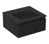 Mexen Orio armoire de salle de bain 50 cm avec lavabo Otis, 1 tiroir, noir mat - 91A10-05023-1-BF71-W18M71 81732 5905315483126