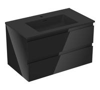 Mexen Orio armoire de salle de bain 80 cm avec lavabo Otis, 2 tiroirs, noir brillant/noir mat - 91A10-08047-2-BFF70-W18M71 84547 5905315486714