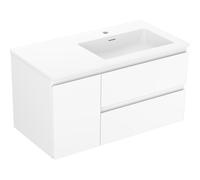 Mexen Orio armoire de salle de bain 90 cm avec lavabo Otis droit, 2S, 1D, blanc mat - 91A13-09047-3-BBFFF01-W18P01 85928 5905315775542