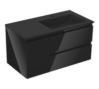 Mexen Orio armoire de salle de bain 90 cm avec lavabo Otis droit, 2S, 1D, noir brillant/noir mat - 91A13-09047-3-BBFFF70-W18P71 85931 5905315775573