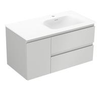Mexen Orio armoire de salle de bain 90 cm avec lavabo Vela à droite, 2S, 1D, gris mat/blanc mat - 91A13-09047-3-BBFFF62-W23P01 86009 5905315776358