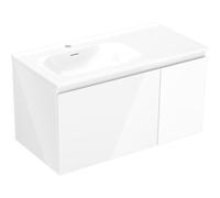 Mexen Orio armoire de salle de bain 90 cm avec lavabo Vela gauche, 1S, 1D, blanc brillant - 91A13-09047-3-BBFF00-W23L00 85823 5905315774330