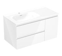 Mexen Orio armoire de salle de bain 90 cm avec lavabo Vela gauche, 2S, 1D, blanc brillant - 91A13-09047-3-BBFFF00-W23L00 85983 5905315776099