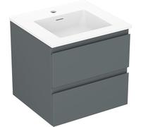 Mexen Orio cabinet de salle de bain 50 cm avec lavabo Otis, 2 tiroirs, graphite mat/blanc mat - 91A10-05047-2-BFF66-W18M01 84528 5905315486424