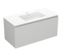 Mexen Orio meuble de salle de bain 100 cm avec lavabo Otis, 1 tiroir, gris mat/blanc mat - 91A10-10047-1-BF62-W18M01 82893 5905315485779