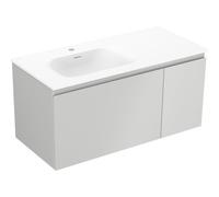Mexen Orio meuble de salle de bain 100 cm avec lavabo Vela gauche, 1T, 1P, gris mat/blanc mat - 91A13-10047-3-BBFF62-W23L01 85831 5905315774415