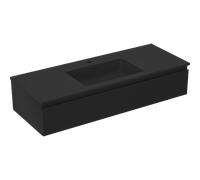 Mexen Orio meuble de salle de bain 120 cm avec lavabo Otis, 1 tiroir, noir mat - 91A10-12023-1-BF71-W18M71 81859 5905315484024