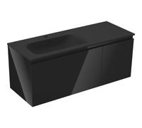 Mexen Orio meuble de salle de bain 120 cm avec lavabo Vela gauche, 1S, 1D, noir brillant/noir mat - 91A13-12047-3-BBFF70-W23L71 85839 5905315774491