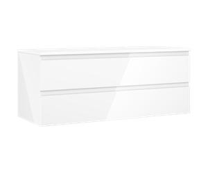 Mexen Orio meuble de salle de bain 120 cm avec plateau, 2 tiroirs, blanc brillant - 91A10-12047-2-BFFC00 80879 5905315472182