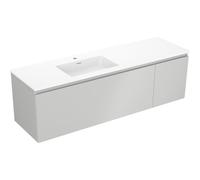 Mexen Orio meuble de salle de bain 160 cm avec lavabo Otis gauche, 1S, 1D, gris mat/blanc mat - 91A13-16047-3-BBFF62-W18L01 85763 5905315773579